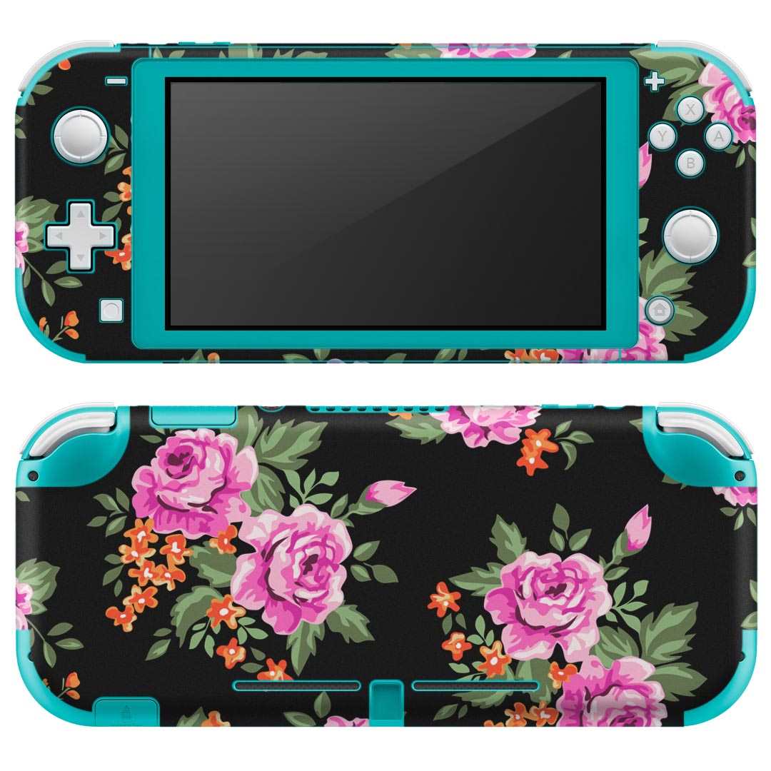igsticker Nintendo Switch Lite 専用 デザインスキンシール 全面 ニンテンドー スイッチ ライト 専用 ゲーム機 カバー アクセサリー フィルム ステッカー エアフリー 005524 花 模様