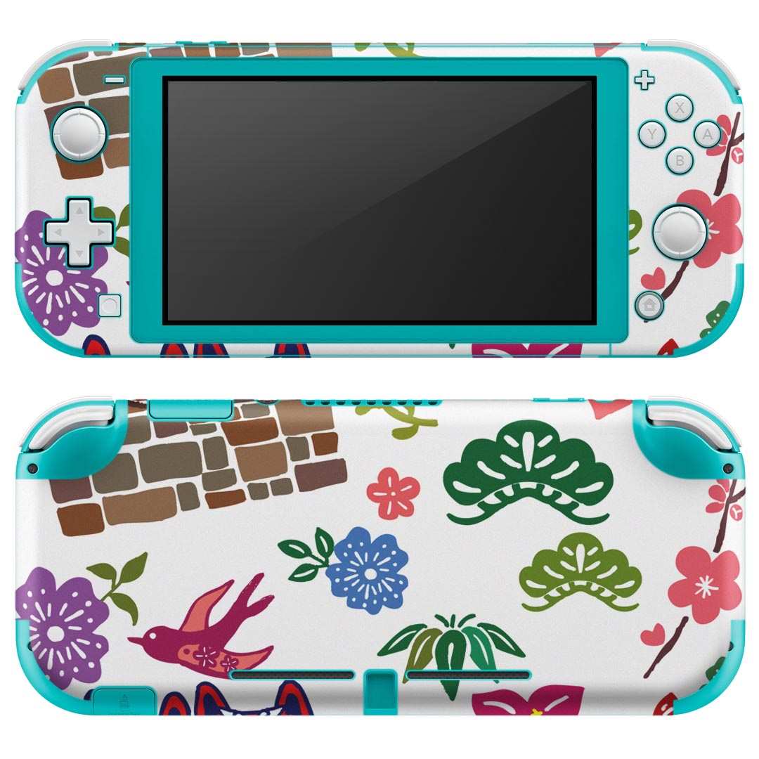 igsticker Nintendo Switch Lite 専用 デザインスキンシール 全面 ニンテンドー スイッチ ライト 専用 ゲーム機 カバー アクセサリー フィルム ステッカー エアフリー 005541 沖縄 イラスト カラフル