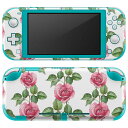 igsticker Nintendo Switch Lite 専用 デザインスキンシール 全面 ニンテンドー スイッチ ライト 専用 ゲーム機 カバー アクセサリー フィルム ステッカー エアフリー 005558 花　　模様