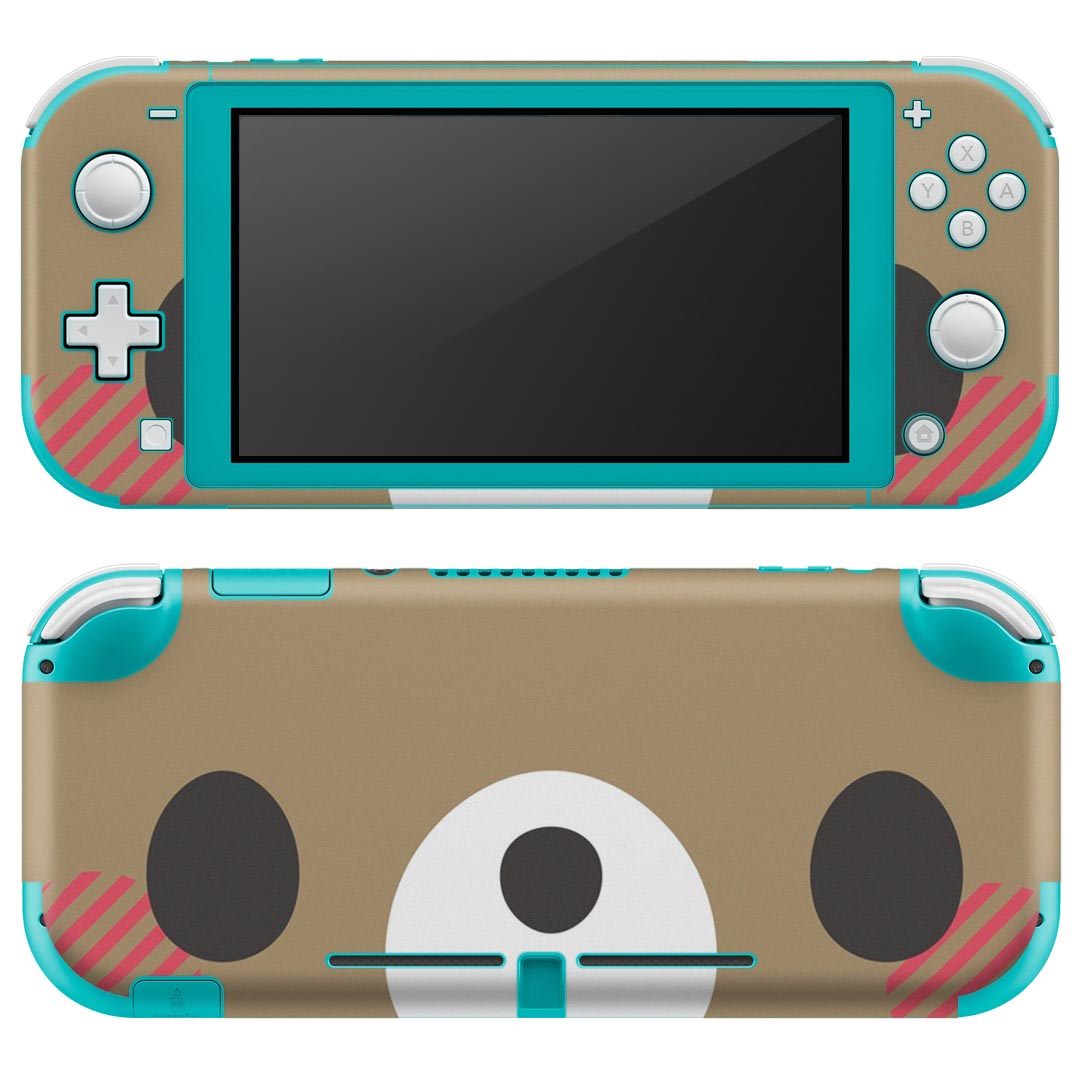 製品名 Nintendo Switch Lite専用 デザインスキンシール セット内容 Nintendo Switch Lite本体用スキンシール（裏表）各1枚 ※液晶側シールは2パーツに分かれていますニンテンドースイッチライト専用です。据え置き機のSwitch本体やJoyコンには対応していません。 商品特徴 3M社製の再剥離性シートを素材に採用し、細かな位置調整がしやすく貼り直しが容易です。また、エアフリーでもありますので気泡が簡単に逃げるので、キレイに貼ることができます。専用の業務プリンターを使い、商品画像と遜色のない美しい印刷仕上がり。 注意事項 画像はサンプルですので、ご覧の環境によっては多少色味に違いを感じる場合がございます。 イメージと違った、モニターと色味が異なるという理由での交換や返金はご対応出来かねます。スキンシールのみの販売で、ニンテンドースイッチ本体などは付属しません。シワができた場合、ドライヤーなどで軽く温め、外側に向けてシワを伸ばすように貼ってください。初回貼付時の位置調整や貼り直しは可能ですが、しっかりと押し付けて接着させた後の再剥離、再利用は保証しておりません。また接着部に油分や汚れが付着しますと角の部分は剥がれやすくなりますので、貼付時はあまり触れないようにご注意ください。無地のセミグロスシートにデザインをプリントした商品で、デコなどの加工はございません。 凹凸や光沢があるように見えたり布地や金属を素材にしたように見える商品もありますが、デザインの図版によるものです。印刷時に微妙な画像のズレが生じる場合がございます。ご注文後に1点1点制作する受注生産品の為、不良品以外のご返品や交換は固くお断りします。 商品発送 完全受注生産のハンドメイド商品となりますので、既製品と比べて発送までお時間を頂いています。 基本的に決済確認後2?3営業日、最大で10営業日での発送となります。繁忙期や休業日明けの場合はさらに時間がかかる場合があります。 その際には別途メールにてご連絡致します。メール便の場合、発送日から到着までに2?4日ほどかかる場合が多く、紛失などの保障もご対応できかねます。あらかじめご了承下さい。