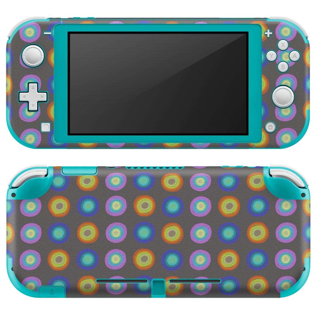 igsticker Nintendo Switch Lite 専用 デザインスキンシール 全面 ニンテンドー スイッチ ライト 専用 ゲーム機 カバー アクセサリー フィルム ステッカー エアフリー 005600 模様　カラフル