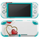 igsticker Nintendo Switch Lite 専用 デザインスキンシール 全面 ニンテンドー スイッチ ライト 専用 ゲーム機 カバー アクセサリー フィルム ステッカー エアフリー 005602 ハート 赤(2)