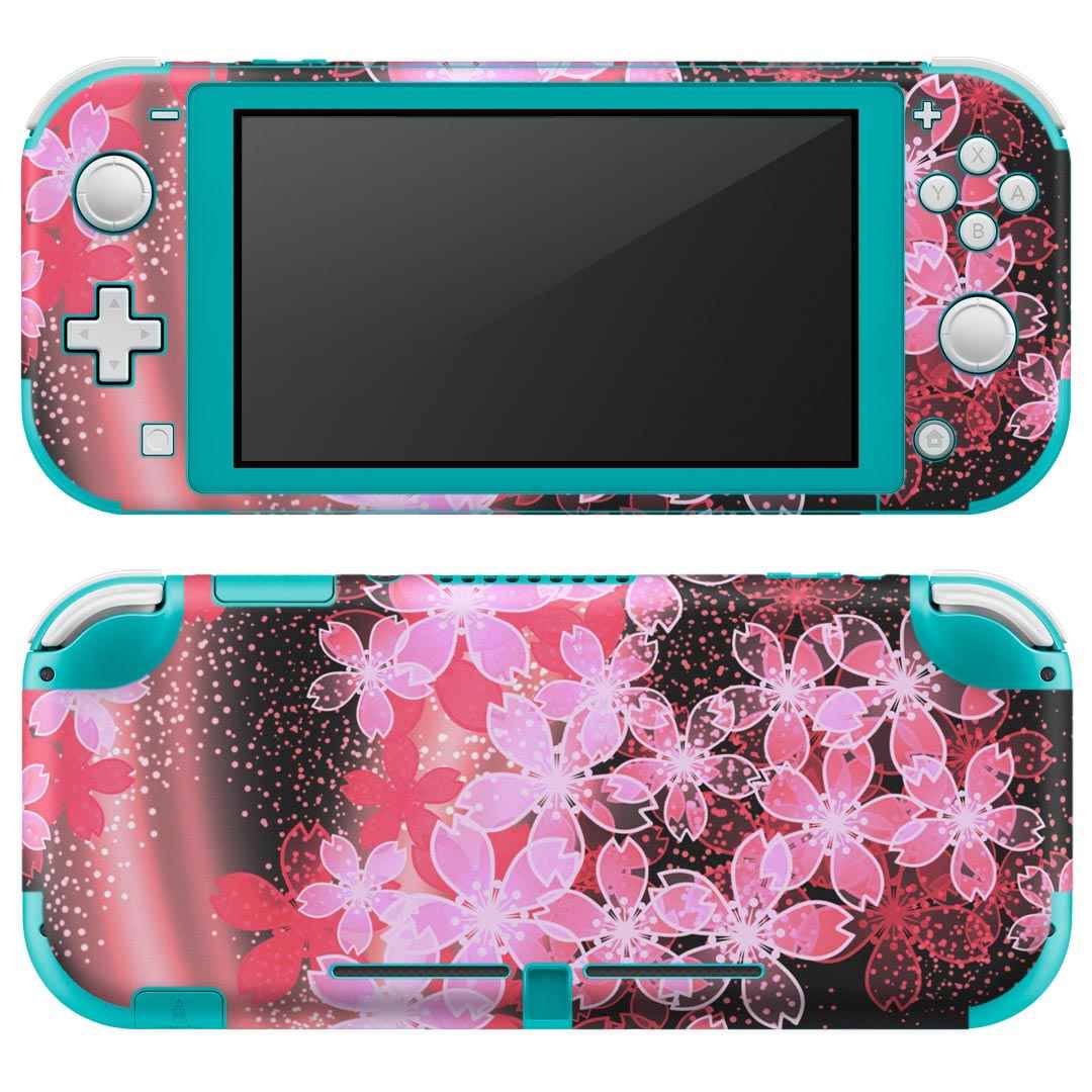 igsticker Nintendo Switch Lite 専用 デザインスキンシール 全面 ニンテンドー スイッチ ライト 専用 ゲーム機 カバー アクセサリー フィルム ステッカー エアフリー 005614 花 和風 和柄