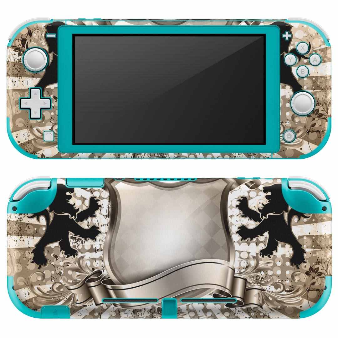 igsticker Nintendo Switch Lite 専用 デザインスキンシール 全面 ニンテンドー スイッチ ライト 専用 ゲーム機 カバー アクセサリー フィルム ステッカー エアフリー 005626 ライオン　リボン