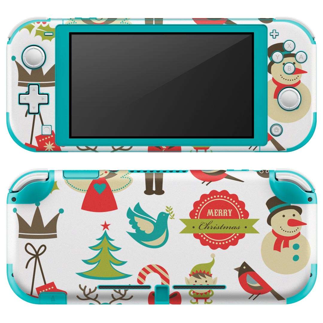 igsticker Nintendo Switch Lite 専用 デザインスキンシール 全面 ニンテンドー スイッチ ライト 専用 ゲーム機 カバー アクセサリー フィルム ステッカー エアフリー 005679 イラスト クリスマス