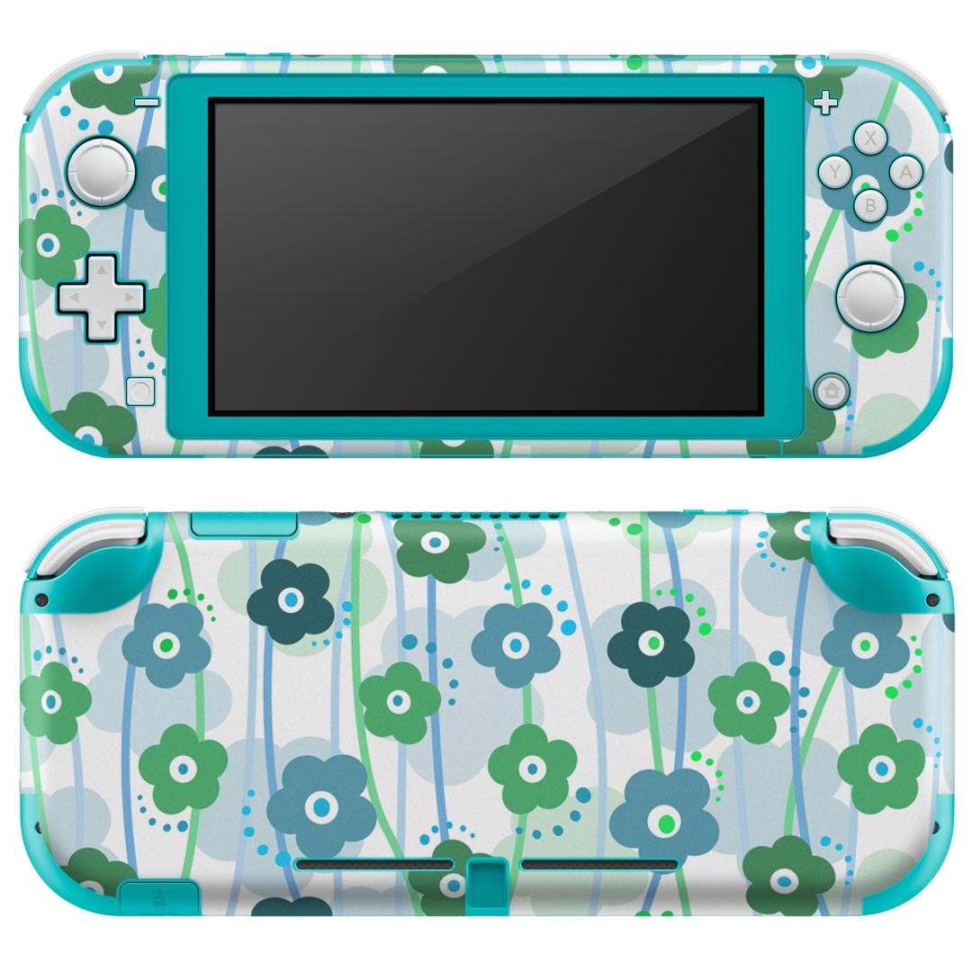 製品名 Nintendo Switch Lite専用 デザインスキンシール セット内容 Nintendo Switch Lite本体用スキンシール（裏表）各1枚 ※液晶側シールは2パーツに分かれていますニンテンドースイッチライト専用です。据え置き機のSwitch本体やJoyコンには対応していません。 商品特徴 3M社製の再剥離性シートを素材に採用し、細かな位置調整がしやすく貼り直しが容易です。また、エアフリーでもありますので気泡が簡単に逃げるので、キレイに貼ることができます。専用の業務プリンターを使い、商品画像と遜色のない美しい印刷仕上がり。 注意事項 画像はサンプルですので、ご覧の環境によっては多少色味に違いを感じる場合がございます。 イメージと違った、モニターと色味が異なるという理由での交換や返金はご対応出来かねます。スキンシールのみの販売で、ニンテンドースイッチ本体などは付属しません。シワができた場合、ドライヤーなどで軽く温め、外側に向けてシワを伸ばすように貼ってください。初回貼付時の位置調整や貼り直しは可能ですが、しっかりと押し付けて接着させた後の再剥離、再利用は保証しておりません。また接着部に油分や汚れが付着しますと角の部分は剥がれやすくなりますので、貼付時はあまり触れないようにご注意ください。無地のセミグロスシートにデザインをプリントした商品で、デコなどの加工はございません。 凹凸や光沢があるように見えたり布地や金属を素材にしたように見える商品もありますが、デザインの図版によるものです。印刷時に微妙な画像のズレが生じる場合がございます。ご注文後に1点1点制作する受注生産品の為、不良品以外のご返品や交換は固くお断りします。 商品発送 完全受注生産のハンドメイド商品となりますので、既製品と比べて発送までお時間を頂いています。 基本的に決済確認後2?3営業日、最大で10営業日での発送となります。繁忙期や休業日明けの場合はさらに時間がかかる場合があります。 その際には別途メールにてご連絡致します。メール便の場合、発送日から到着までに2?4日ほどかかる場合が多く、紛失などの保障もご対応できかねます。あらかじめご了承下さい。