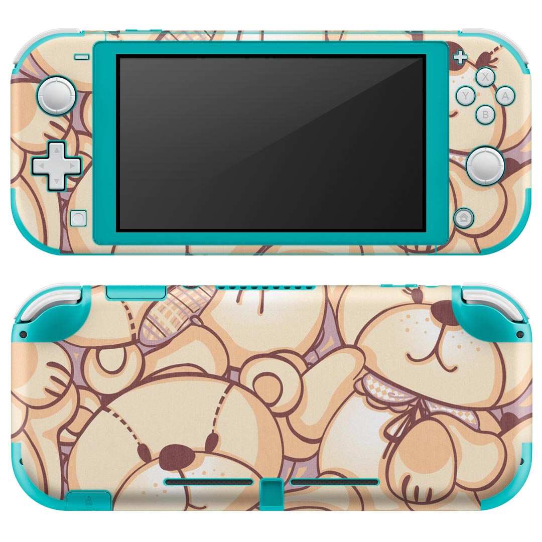igsticker Nintendo Switch Lite 専用 デザインスキンシール 全面 ニンテンドー スイッチ ライト 専用 ゲーム機 カバー アクセサリー フィルム ステッカー エアフリー 005714 熊 テディベア 模様