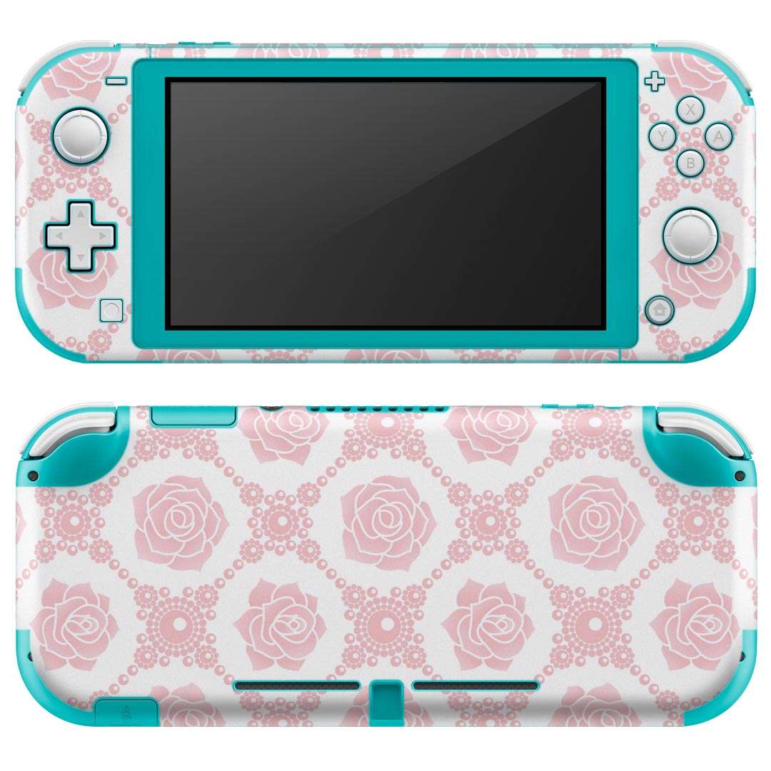 igsticker Nintendo Switch Lite 専用 デザインスキンシール 全面 ニンテンドー スイッチ ライト 専用 ゲーム機 カバー アクセサリー フィルム ステッカー エアフリー 005722 花　　模様