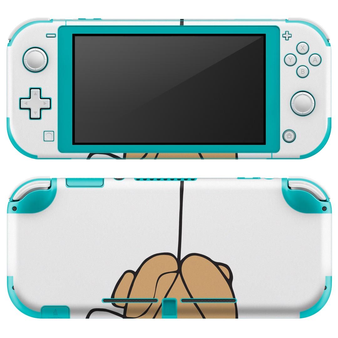 igsticker Nintendo Switch Lite 専用 デザインスキンシール 全面 ニンテンドー スイッチ ライト 専用 ゲーム機 カバー アクセサリー フィルム ステッカー エアフリー 005736 ハート　熊　キャラクター