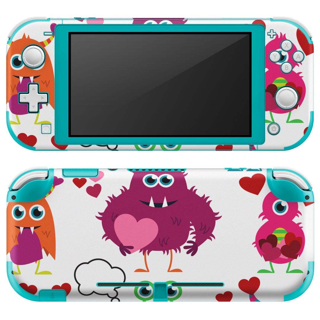 igsticker Nintendo Switch Lite 専用 デザインスキンシール 全面 ニンテンドー スイッチ ライト 専用 ゲーム機 カバー アクセサリー フィルム ステッカー エアフリー 005746 モンスター　キャラクター