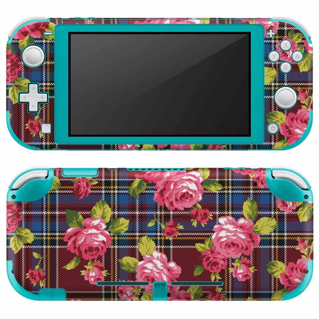 igsticker Nintendo Switch Lite 専用 デザインスキンシール 全面 ニンテンドー スイッチ ライト 専用 ゲーム機 カバー アクセサリー フィルム ステッカー エアフリー 005758 花　　模様
