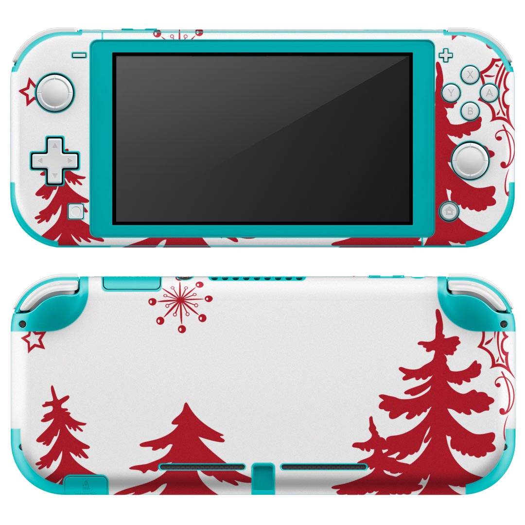 igsticker Nintendo Switch Lite 専用 デザインスキンシール 全面 ニンテンドー スイッチ ライト 専用 ゲーム機 カバー アクセサリー フィルム ステッカー エアフリー 005784 冬 赤 イラスト