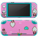 igsticker Nintendo Switch Lite 専用 デザインスキンシール 全面 ニンテンドー スイッチ ライト 専用 ゲーム機 カバー アクセサリー フィルム ステッカー エアフリー 005805 ピンク ハート 模様
