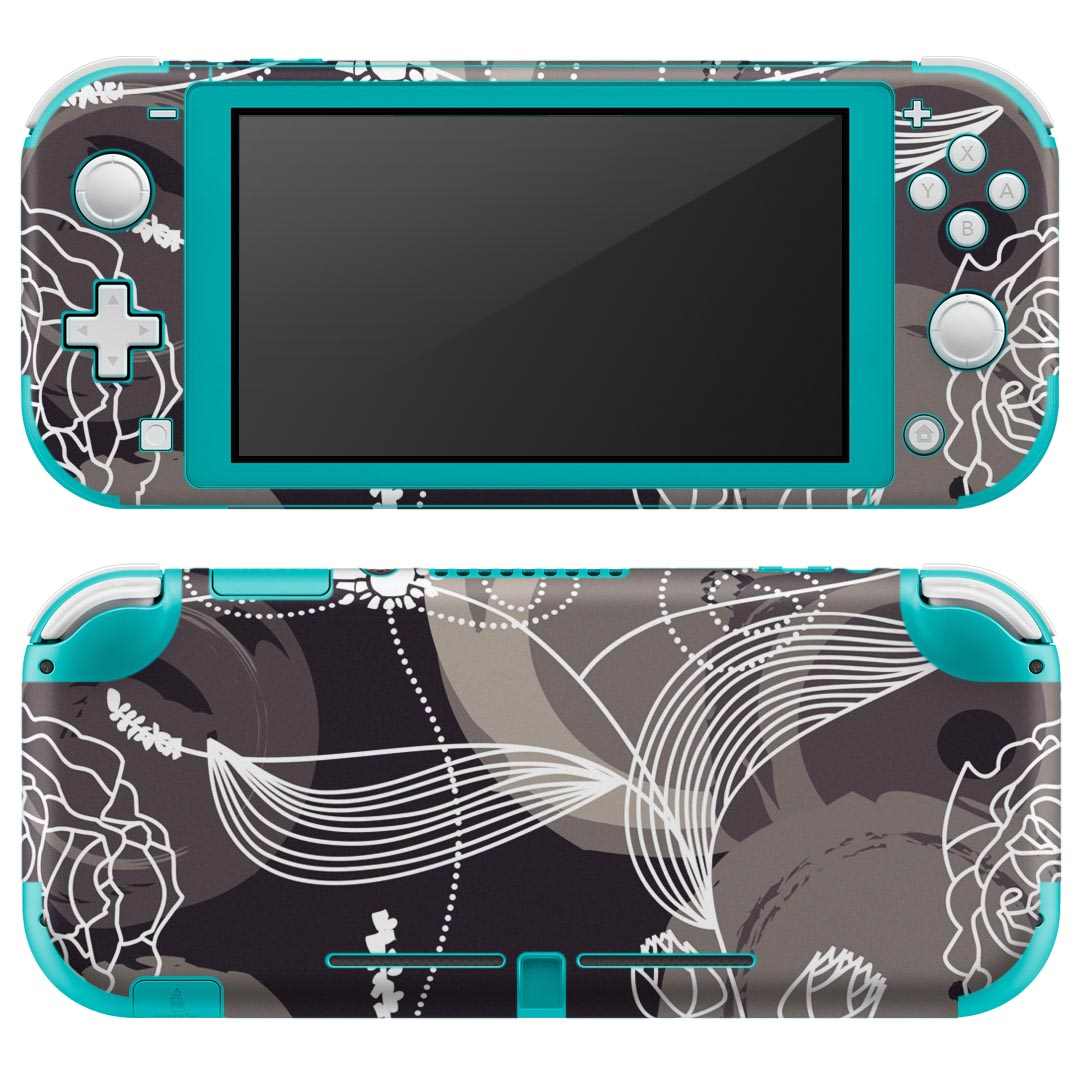 igsticker Nintendo Switch Lite 専用 デザインスキンシール 全面 ニンテンドー スイッチ ライト 専用 ゲーム機 カバー アクセサリー フィルム ステッカー エアフリー 005838 花 模様