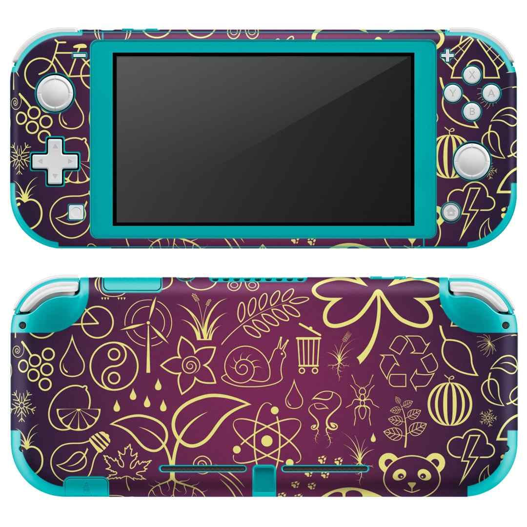 igsticker Nintendo Switch Lite 専用 デザインスキンシール 全面 ニンテンドー スイッチ ライト 専用 ゲーム機 カバー アクセサリー フィルム ステッカー エアフリー 005841 花　　イラスト
