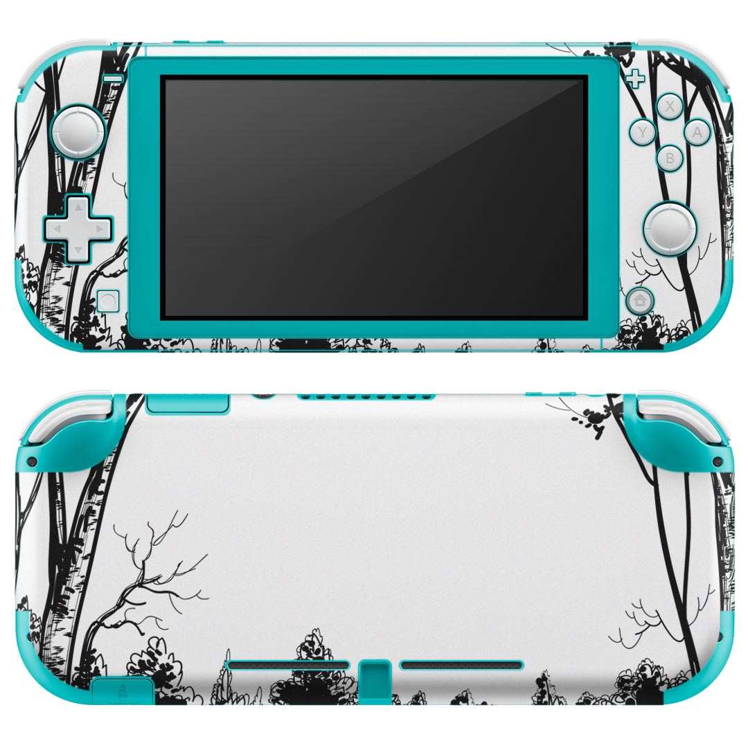 igsticker Nintendo Switch Lite 専用 デザインスキンシール 全面 ニンテンドー スイッチ ライト 専用 ゲーム機 カバー アクセサリー フィルム ステッカー エアフリー 005859 イラスト　森