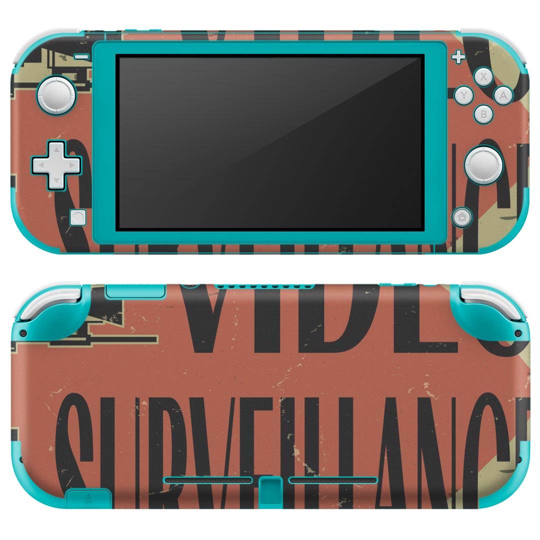 igsticker Nintendo Switch Lite 専用 デザインスキンシール 全面 ニンテンドー スイッチ ライト 専用 ゲーム機 カバー アクセサリー フィルム ステッカー エアフリー 005877 レトロ 映画 英語 文字