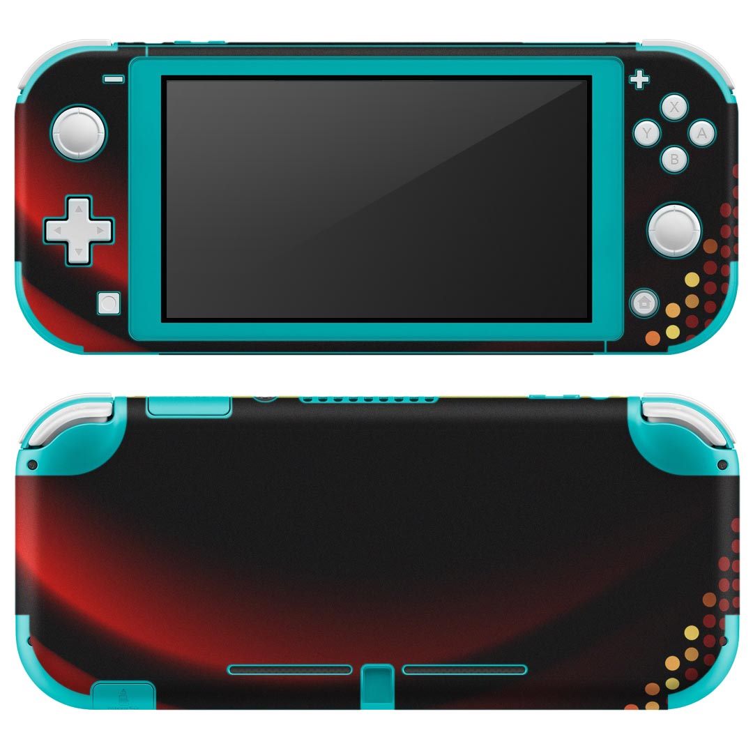 igsticker Nintendo Switch Lite 専用 デザインスキンシール 全面 ニンテンドー スイッチ ライト 専用 ゲーム機 カバー アクセサリー フィルム ステッカー エアフリー 005885 赤 レッド デジタル