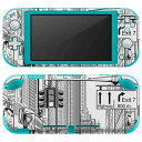 igsticker Nintendo Switch Lite 専用 デザインスキンシール 全面 ニンテンドー スイッチ ライト 専用 ゲーム機 カバー アクセサリー フィルム ステッカー エアフリー 005898 イラスト 建物 街(2)