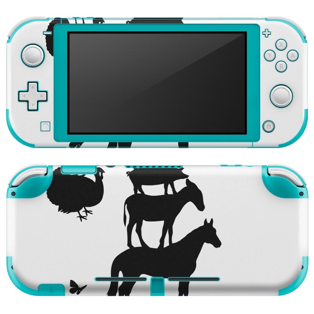 igsticker Nintendo Switch Lite 専用 デザインスキンシール 全面 ニンテンドー スイッチ ライト 専用 ゲーム機 カバー アクセサリー フィルム ステッカー エアフリー 005955 動物 影 ブレーメン