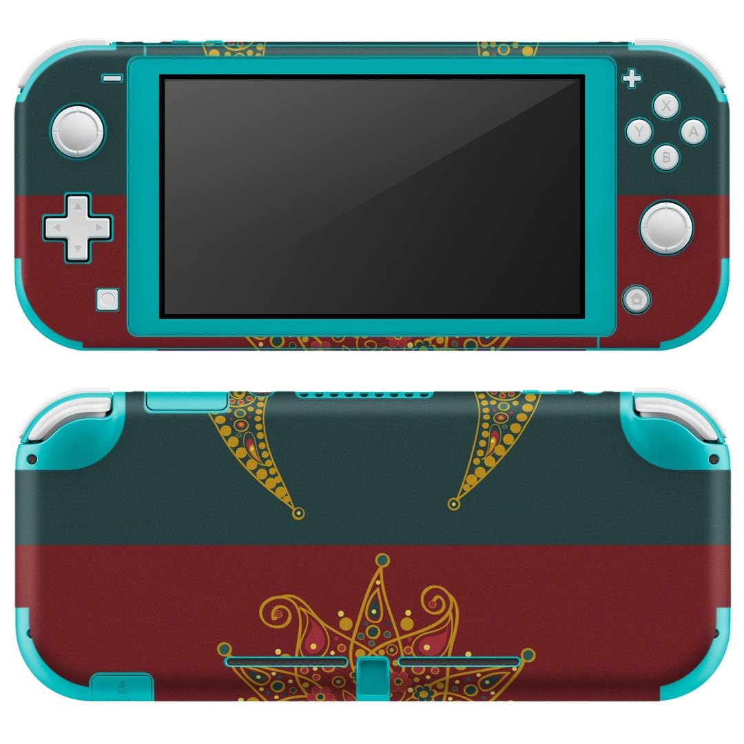 igsticker Nintendo Switch Lite 専用 デザインスキンシール 全面 ニンテンドー スイッチ ライト 専用 ゲーム機 カバー アクセサリー フィルム ステッカー エアフリー 005957 花 太陽 月