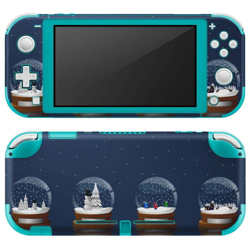 igsticker Nintendo Switch Lite 専用 デザインスキンシール 全面 ニンテンドー スイッチ ライト 専用 ゲーム機 カバー アクセサリー フィルム ステッカー エアフリー 005963 スノードーム 雪 夜