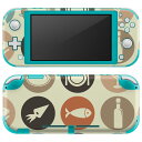 igsticker Nintendo Switch Lite 専用 デザインスキンシール 全面 ニンテンドー スイッチ ライト 専用 ゲーム機 カバー アクセサリー フィルム ステッカー エアフリー 005978 食事 魚 コーヒー(2)