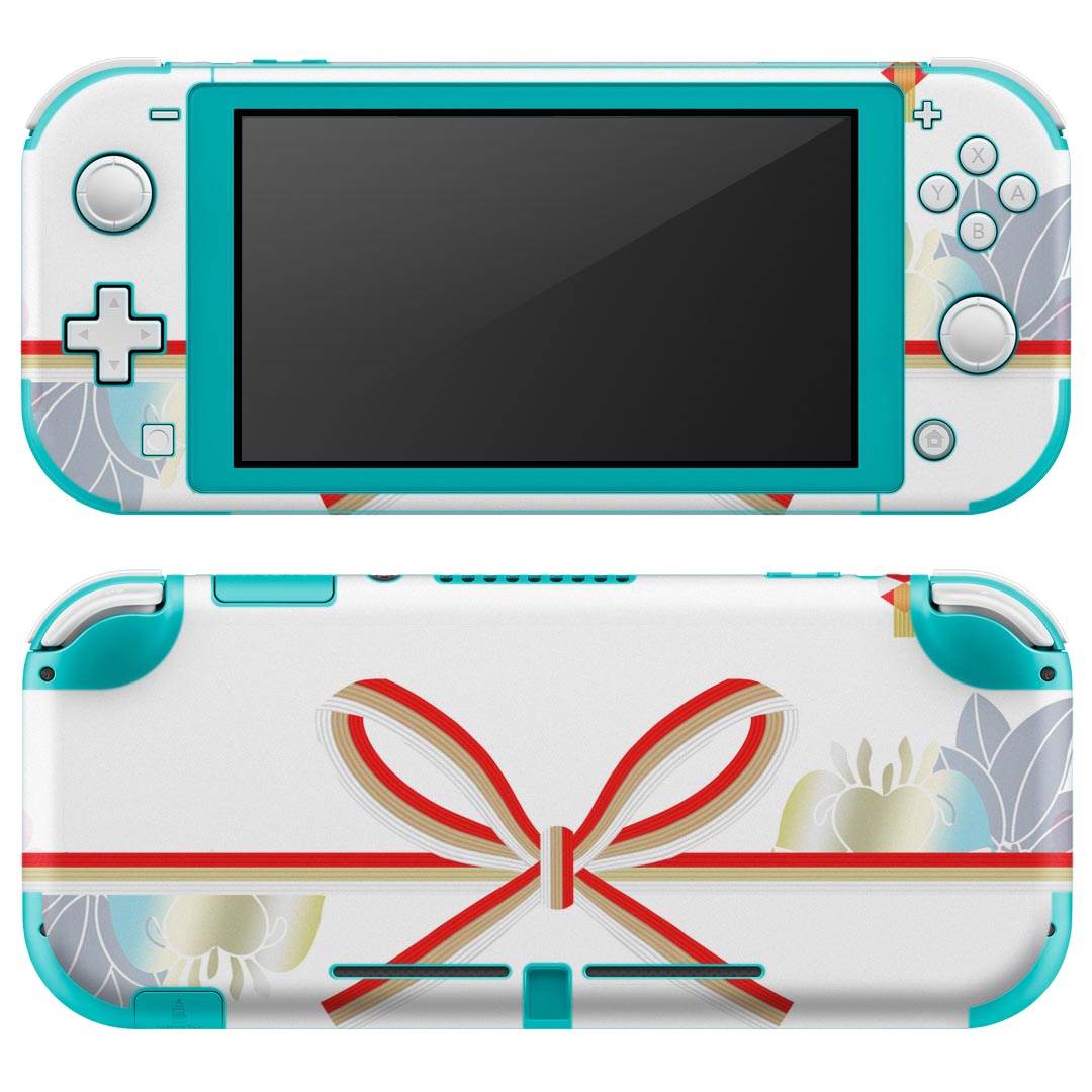 igsticker Nintendo Switch Lite 専用 デザインスキンシール 全面 ニンテンドー スイッチ ライト 専用 ゲーム機 カバー アクセサリー フィルム ステッカー エアフリー 005992 花　　リボン