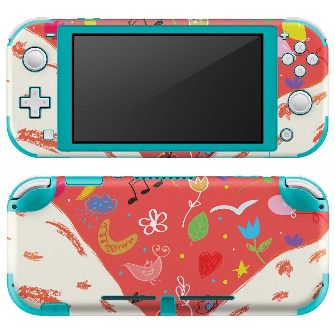 igsticker Nintendo Switch Lite 専用 デザインスキンシール 全面 ニンテンドー スイッチ ライト 専用 ゲーム機 カバー アクセサリー フィルム ステッカー エアフリー 006014 イラスト　カクテル