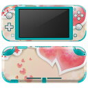 igsticker Nintendo Switch Lite 専用 デザインスキンシール 全面 ニンテンドー スイッチ ライト 専用 ゲーム機 カバー アクセサリー フィルム ステッカー エアフリー 006024 ハート 花