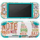 igsticker Nintendo Switch Lite 専用 デザインスキンシール 全面 ニンテンドー スイッチ ライト 専用 ゲーム機 カバー アクセサリー フィルム ステッカー エアフリー 006045 音符 英語 文字(2)