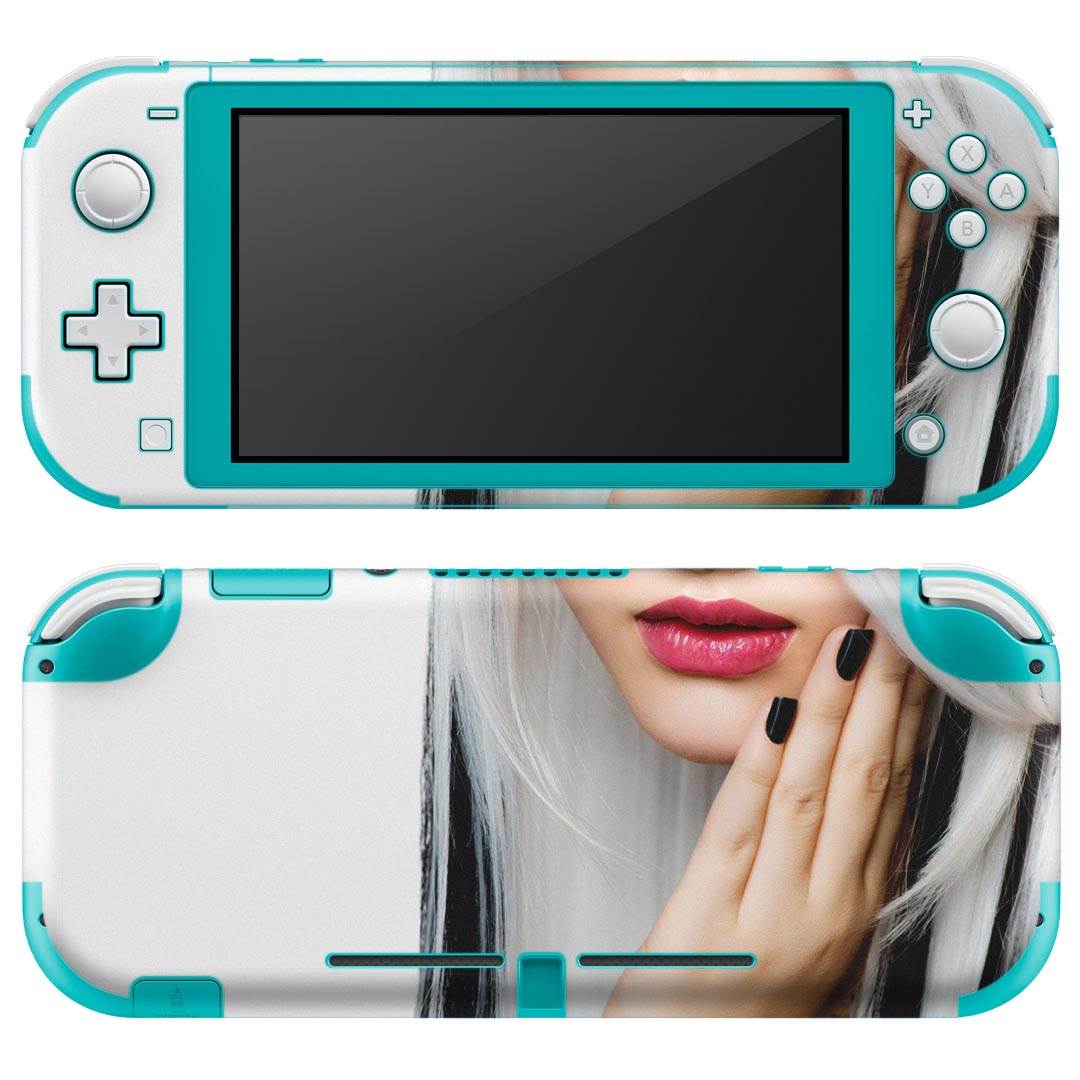 igsticker Nintendo Switch Lite 専用 デザインスキンシール 全面 ニンテンドー スイッチ ライト 専用 ゲーム機 カバー アクセサリー フィルム ステッカー エアフリー 006052 写真　人物