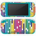 igsticker Nintendo Switch Lite 専用 デザインスキンシール 全面 ニンテンドー スイッチ ライト 専用 ゲーム機 カバー アクセサリー フィルム ステッカー エアフリー 006085 レインボー　模様