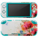 igsticker Nintendo Switch Lite 専用 デザインスキンシール 全面 ニンテンドー スイッチ ライト 専用 ゲーム機 カバー アクセサリー フィルム ステッカー エアフリー 006092 花 水彩