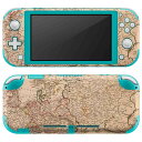 igsticker Nintendo Switch Lite 専用 デザインスキンシール 全面 ニンテンドー スイッチ ライト 専用 ゲーム機 カバー アクセサリー フィルム ステッカー エアフリー 006093 地図　英語　世界