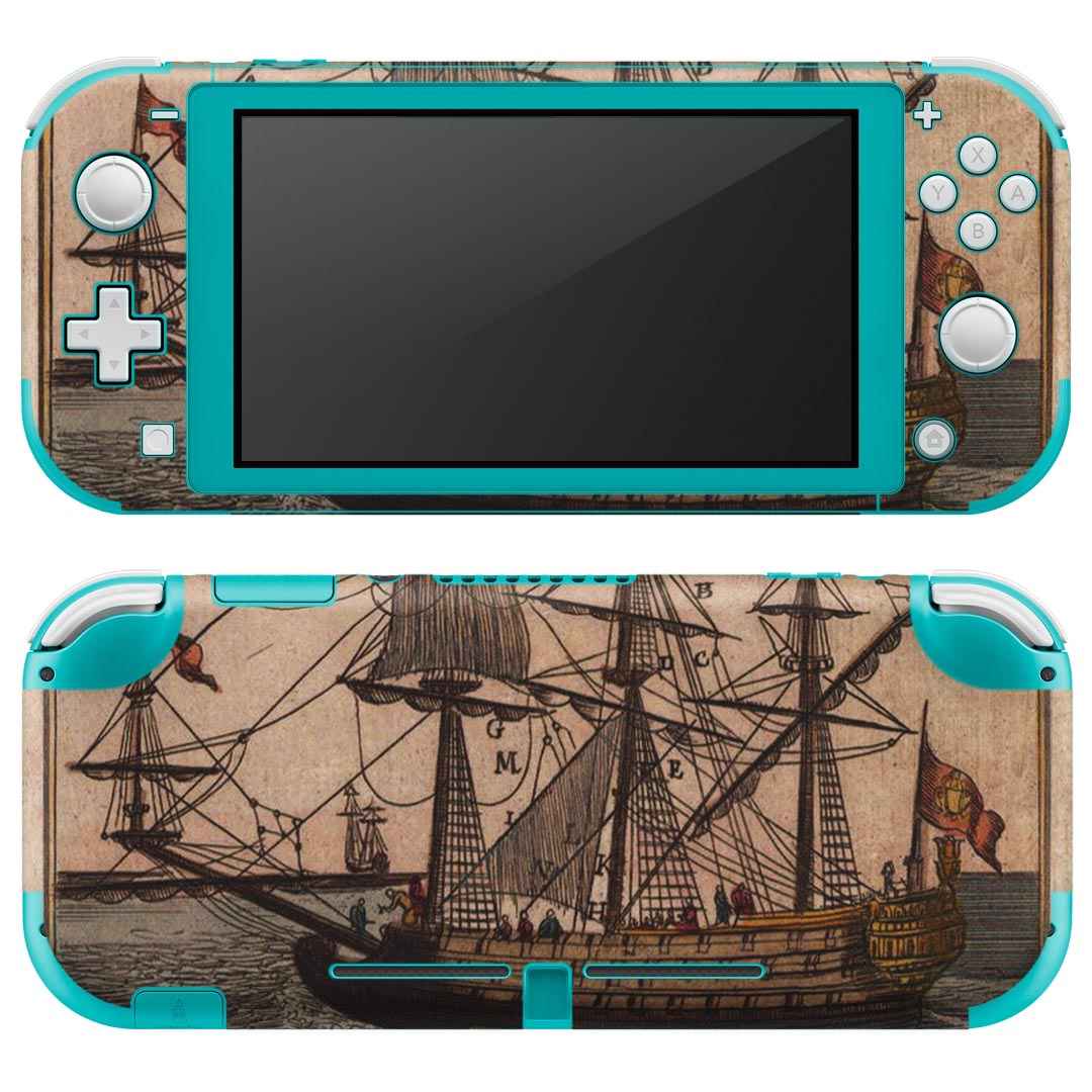 igsticker Nintendo Switch Lite 専用 デザインスキンシール 全面 ニンテンドー スイッチ ライト 専用 ゲーム機 カバー アクセサリー フィルム ステッカー エアフリー 006100 船　イラスト