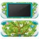 igsticker Nintendo Switch Lite 専用 デザインスキンシール 全面 ニンテンドー スイッチ ライト 専用 ゲーム機 カバー アクセサリー フィルム ステッカー エアフリー 006103 ハート 植物 鳥