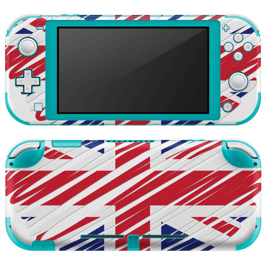 igsticker Nintendo Switch Lite 専用 デザインスキンシール 全面 ニンテンドー スイッチ ライト 専用 ゲーム機 カバー アクセサリー フィルム ステッカー エアフリー 006150 国旗　ハート