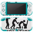 igsticker Nintendo Switch Lite 専用 デザインスキンシール 全面 ニンテンドー スイッチ ライト 専用 ゲーム機 カバー アクセサリー フィルム ステッカー エアフリー 006168 人物　トイレ