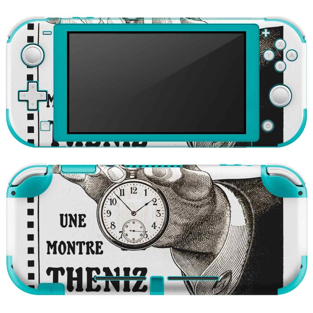 igsticker Nintendo Switch Lite 専用 デザインスキンシール 全面 ニンテンドー スイッチ ライト 専用 ゲーム機 カバー アクセサリー フィルム ステッカー エアフリー 006198 時計 英語 文字