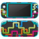 igsticker Nintendo Switch Lite 専用 デザインスキンシール 全面 ニンテンドー スイッチ ライト 専用 ゲーム機 カバー アクセサリー フィルム ステッカー エアフリー 006236 カラフル　模様