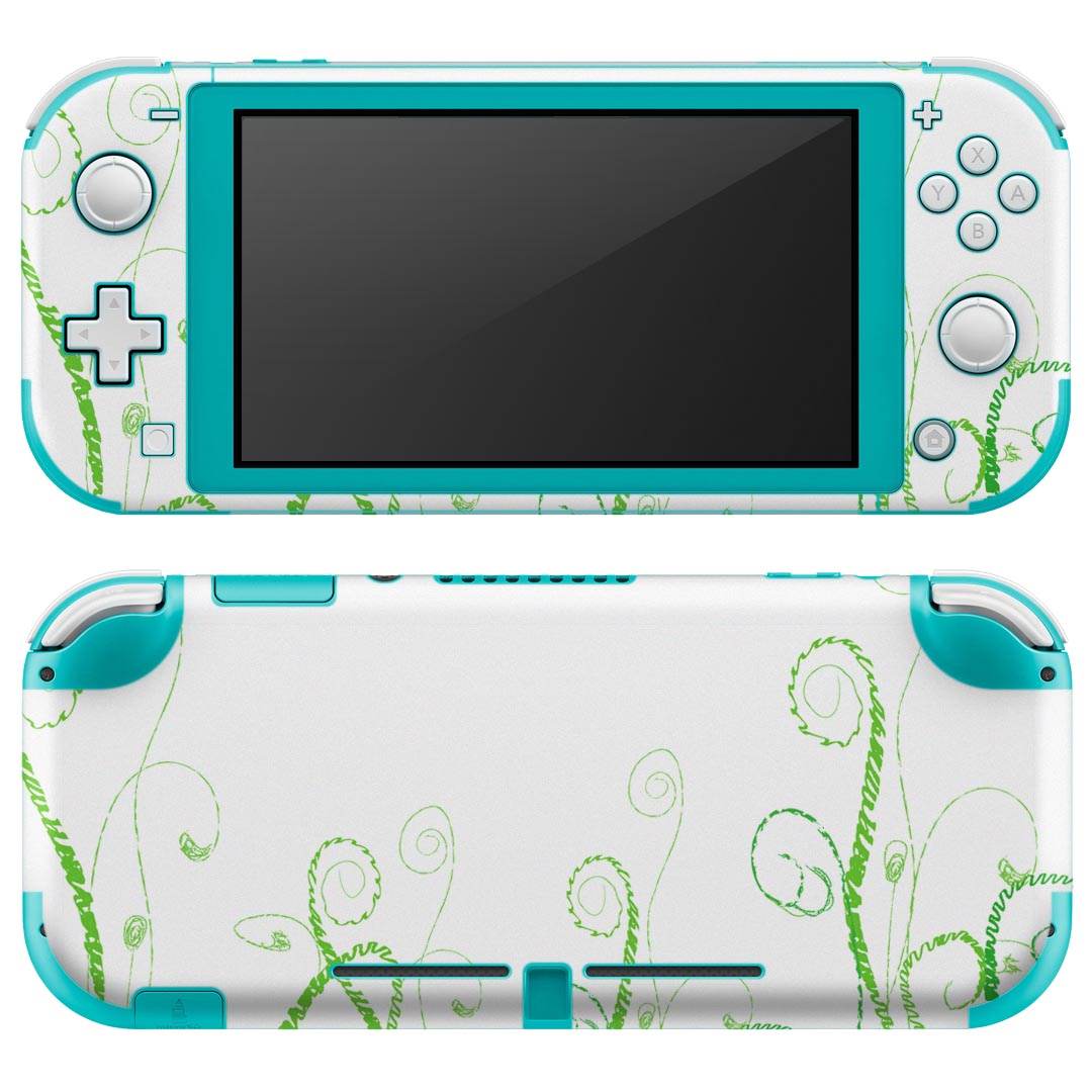 igsticker Nintendo Switch Lite 専用 デザインスキンシール 全面 ニンテンドー スイッチ ライト 専用 ゲーム機 カバー アクセサリー フィルム ステッカー エアフリー 006244 クローバー 緑 グリーン