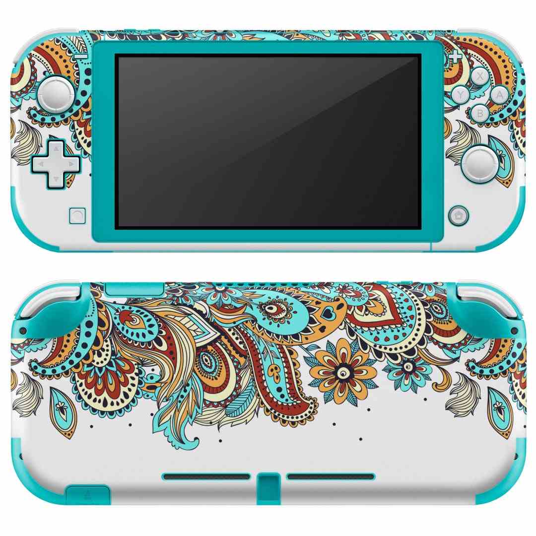 製品名 Nintendo Switch Lite専用 デザインスキンシール セット内容 Nintendo Switch Lite本体用スキンシール（裏表）各1枚 ※液晶側シールは2パーツに分かれていますニンテンドースイッチライト専用です。据え置き機のSwitch本体やJoyコンには対応していません。 商品特徴 3M社製の再剥離性シートを素材に採用し、細かな位置調整がしやすく貼り直しが容易です。また、エアフリーでもありますので気泡が簡単に逃げるので、キレイに貼ることができます。専用の業務プリンターを使い、商品画像と遜色のない美しい印刷仕上がり。 注意事項 画像はサンプルですので、ご覧の環境によっては多少色味に違いを感じる場合がございます。 イメージと違った、モニターと色味が異なるという理由での交換や返金はご対応出来かねます。スキンシールのみの販売で、ニンテンドースイッチ本体などは付属しません。シワができた場合、ドライヤーなどで軽く温め、外側に向けてシワを伸ばすように貼ってください。初回貼付時の位置調整や貼り直しは可能ですが、しっかりと押し付けて接着させた後の再剥離、再利用は保証しておりません。また接着部に油分や汚れが付着しますと角の部分は剥がれやすくなりますので、貼付時はあまり触れないようにご注意ください。無地のセミグロスシートにデザインをプリントした商品で、デコなどの加工はございません。 凹凸や光沢があるように見えたり布地や金属を素材にしたように見える商品もありますが、デザインの図版によるものです。印刷時に微妙な画像のズレが生じる場合がございます。ご注文後に1点1点制作する受注生産品の為、不良品以外のご返品や交換は固くお断りします。 商品発送 完全受注生産のハンドメイド商品となりますので、既製品と比べて発送までお時間を頂いています。 基本的に決済確認後2?3営業日、最大で10営業日での発送となります。繁忙期や休業日明けの場合はさらに時間がかかる場合があります。 その際には別途メールにてご連絡致します。メール便の場合、発送日から到着までに2?4日ほどかかる場合が多く、紛失などの保障もご対応できかねます。あらかじめご了承下さい。