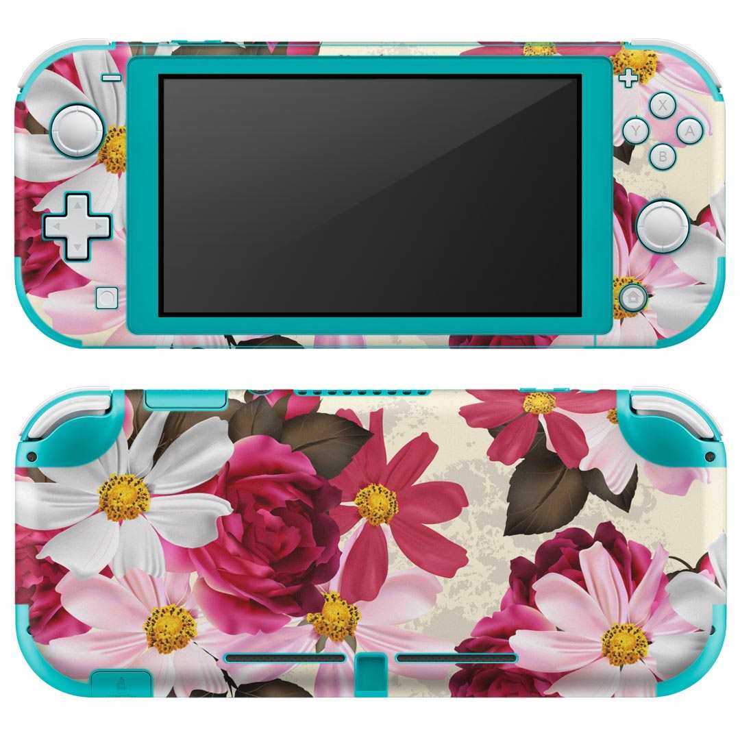 製品名 Nintendo Switch Lite専用 デザインスキンシール セット内容 Nintendo Switch Lite本体用スキンシール（裏表）各1枚 ※液晶側シールは2パーツに分かれていますニンテンドースイッチライト専用です。据え置き機のSwitch本体やJoyコンには対応していません。 商品特徴 3M社製の再剥離性シートを素材に採用し、細かな位置調整がしやすく貼り直しが容易です。また、エアフリーでもありますので気泡が簡単に逃げるので、キレイに貼ることができます。専用の業務プリンターを使い、商品画像と遜色のない美しい印刷仕上がり。 注意事項 画像はサンプルですので、ご覧の環境によっては多少色味に違いを感じる場合がございます。 イメージと違った、モニターと色味が異なるという理由での交換や返金はご対応出来かねます。スキンシールのみの販売で、ニンテンドースイッチ本体などは付属しません。シワができた場合、ドライヤーなどで軽く温め、外側に向けてシワを伸ばすように貼ってください。初回貼付時の位置調整や貼り直しは可能ですが、しっかりと押し付けて接着させた後の再剥離、再利用は保証しておりません。また接着部に油分や汚れが付着しますと角の部分は剥がれやすくなりますので、貼付時はあまり触れないようにご注意ください。無地のセミグロスシートにデザインをプリントした商品で、デコなどの加工はございません。 凹凸や光沢があるように見えたり布地や金属を素材にしたように見える商品もありますが、デザインの図版によるものです。印刷時に微妙な画像のズレが生じる場合がございます。ご注文後に1点1点制作する受注生産品の為、不良品以外のご返品や交換は固くお断りします。 商品発送 完全受注生産のハンドメイド商品となりますので、既製品と比べて発送までお時間を頂いています。 基本的に決済確認後2?3営業日、最大で10営業日での発送となります。繁忙期や休業日明けの場合はさらに時間がかかる場合があります。 その際には別途メールにてご連絡致します。メール便の場合、発送日から到着までに2?4日ほどかかる場合が多く、紛失などの保障もご対応できかねます。あらかじめご了承下さい。