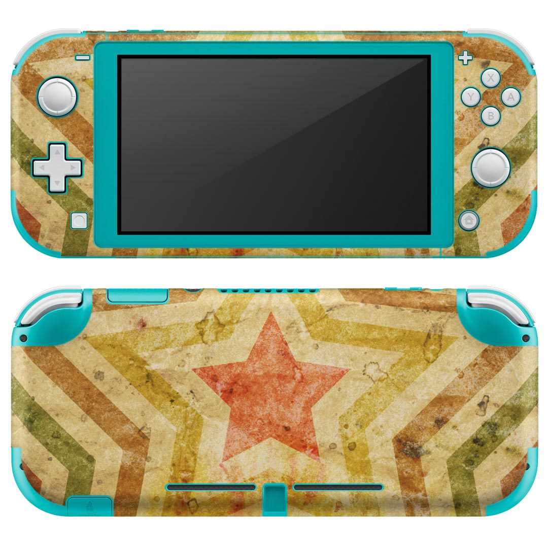 igsticker Nintendo Switch Lite 専用 デザインスキンシール 全面 ニンテンドー スイッチ ライト 専用 ゲーム機 カバー アクセサリー フィルム ステッカー エアフリー 006274 星　スター　模様