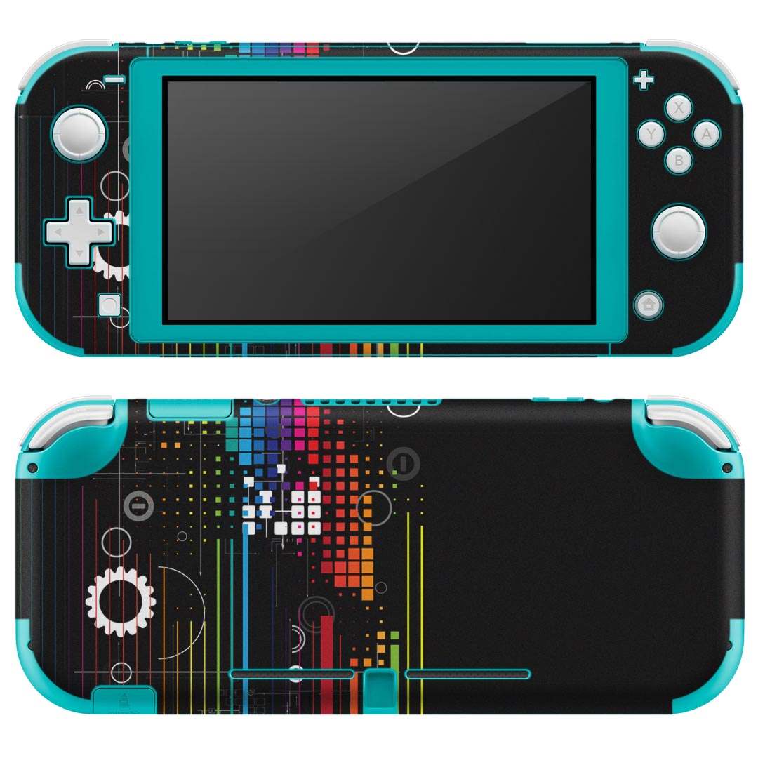 igsticker Nintendo Switch Lite 専用 デザインスキンシール 全面 ニンテンドー スイッチ ライト 専用 ゲーム機 カバー アクセサリー フィルム ステッカー エアフリー 006275 カラフル　模様