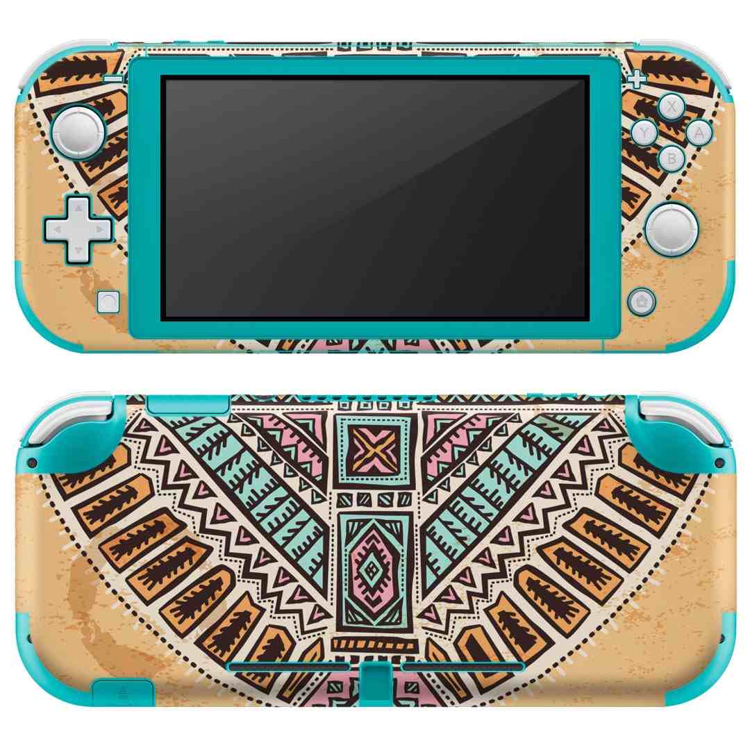 製品名 Nintendo Switch Lite専用 デザインスキンシール セット内容 Nintendo Switch Lite本体用スキンシール（裏表）各1枚 ※液晶側シールは2パーツに分かれていますニンテンドースイッチライト専用です。据え置き機のSwitch本体やJoyコンには対応していません。 商品特徴 3M社製の再剥離性シートを素材に採用し、細かな位置調整がしやすく貼り直しが容易です。また、エアフリーでもありますので気泡が簡単に逃げるので、キレイに貼ることができます。専用の業務プリンターを使い、商品画像と遜色のない美しい印刷仕上がり。 注意事項 画像はサンプルですので、ご覧の環境によっては多少色味に違いを感じる場合がございます。 イメージと違った、モニターと色味が異なるという理由での交換や返金はご対応出来かねます。スキンシールのみの販売で、ニンテンドースイッチ本体などは付属しません。シワができた場合、ドライヤーなどで軽く温め、外側に向けてシワを伸ばすように貼ってください。初回貼付時の位置調整や貼り直しは可能ですが、しっかりと押し付けて接着させた後の再剥離、再利用は保証しておりません。また接着部に油分や汚れが付着しますと角の部分は剥がれやすくなりますので、貼付時はあまり触れないようにご注意ください。無地のセミグロスシートにデザインをプリントした商品で、デコなどの加工はございません。 凹凸や光沢があるように見えたり布地や金属を素材にしたように見える商品もありますが、デザインの図版によるものです。印刷時に微妙な画像のズレが生じる場合がございます。ご注文後に1点1点制作する受注生産品の為、不良品以外のご返品や交換は固くお断りします。 商品発送 完全受注生産のハンドメイド商品となりますので、既製品と比べて発送までお時間を頂いています。 基本的に決済確認後2?3営業日、最大で10営業日での発送となります。繁忙期や休業日明けの場合はさらに時間がかかる場合があります。 その際には別途メールにてご連絡致します。メール便の場合、発送日から到着までに2?4日ほどかかる場合が多く、紛失などの保障もご対応できかねます。あらかじめご了承下さい。