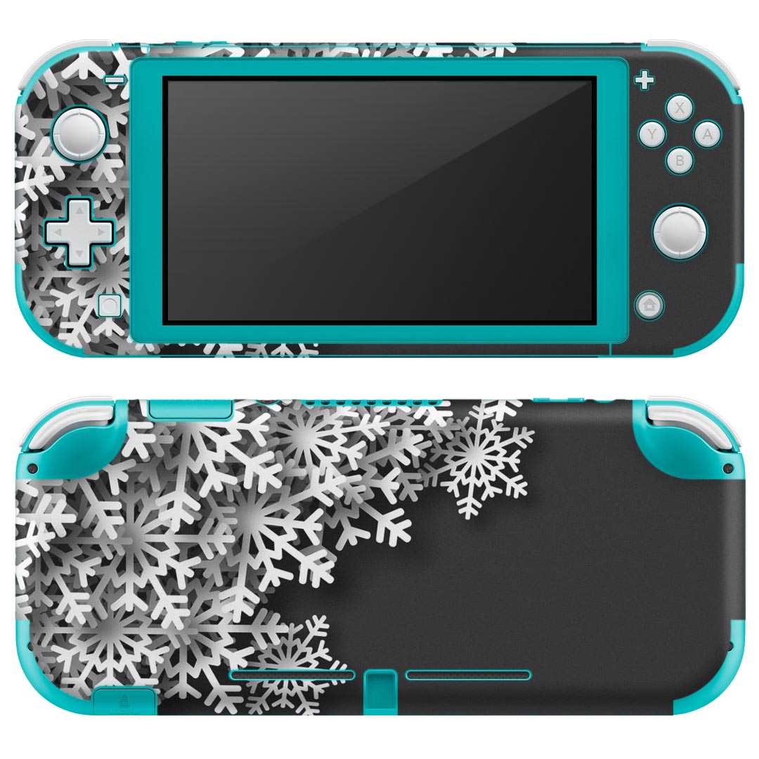 igsticker Nintendo Switch Lite 専用 デザインスキンシール 全面 ニンテンドー スイッチ ライト 専用 ゲーム機 カバー アクセサリー フィルム ステッカー エアフリー 006308 雪 結晶