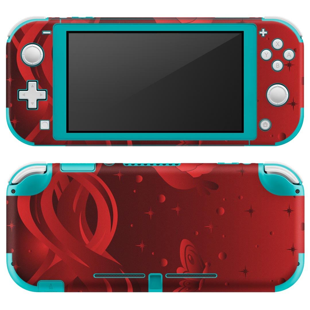 igsticker Nintendo Switch Lite 専用 デザインスキンシール 全面 ニンテンドー スイッチ ライト 専用 ゲーム機 カバー アクセサリー フィルム ステッカー エアフリー 006352 鳥　赤　レッド