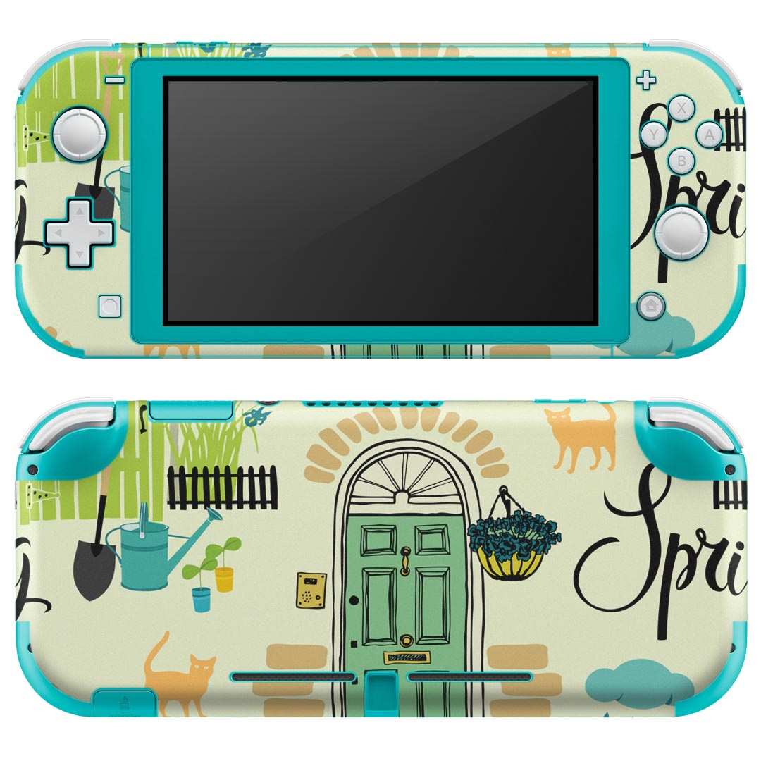 igsticker Nintendo Switch Lite 専用 デザインスキンシール 全面 ニンテンドー スイッチ ライト 専用 ゲーム機 カバー アクセサリー フィルム ステッカー エアフリー 006356 イラスト　車　ドア